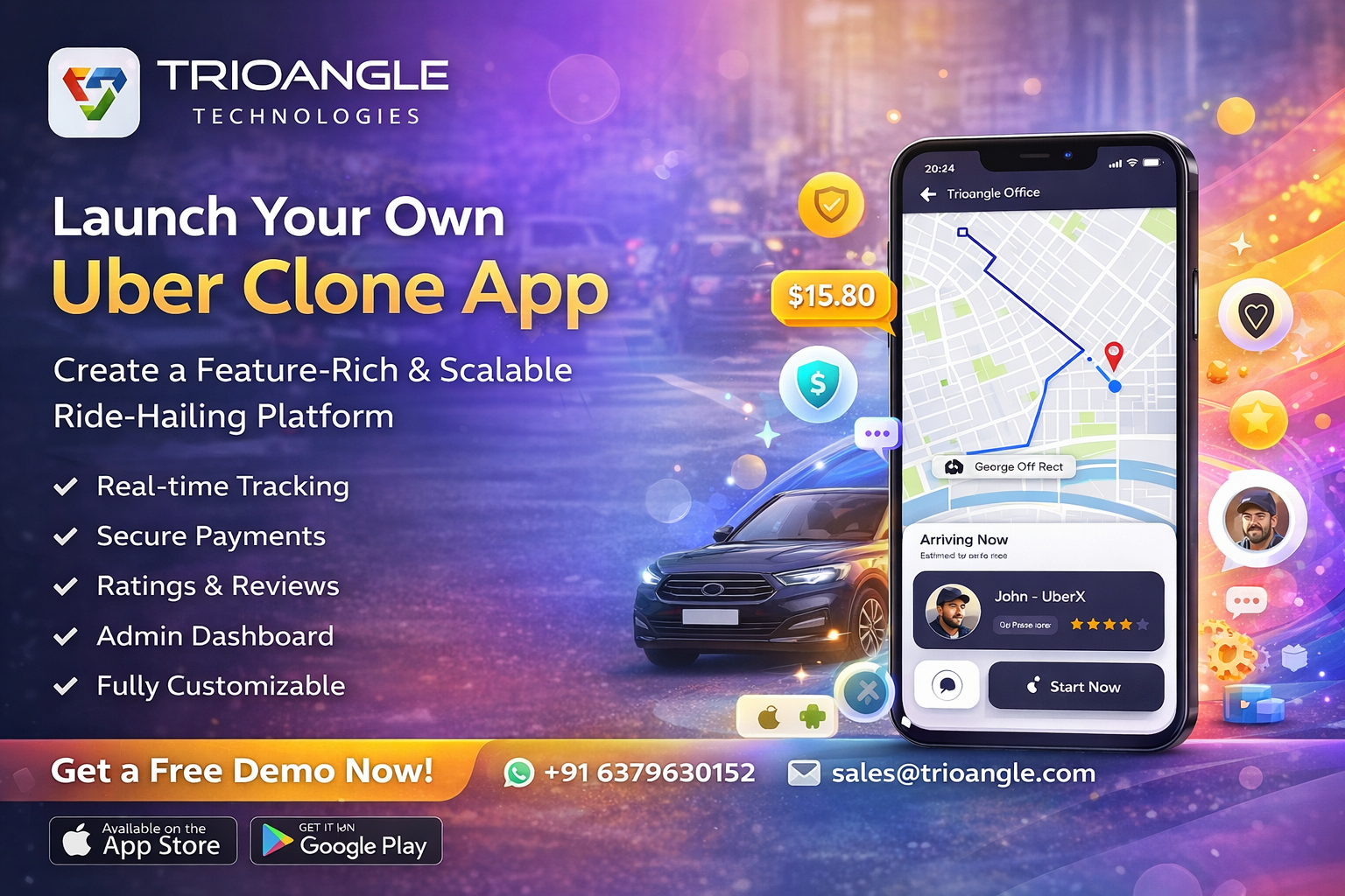 Uber Clone – A Pre-Built Taxi Booking App Solution 